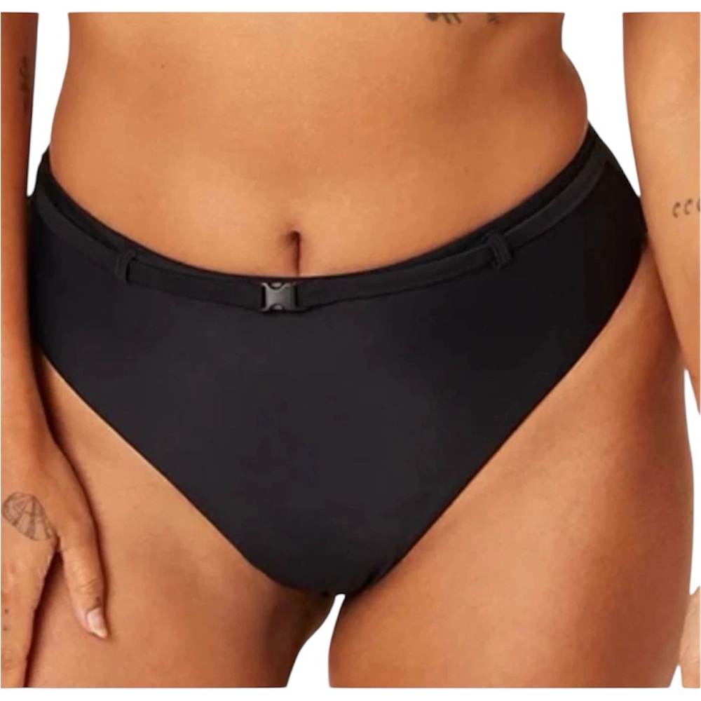 Andie Swim The Riviera High Waisted Bottom Size S Black Belted